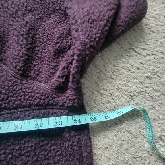 Carhartt Fleece Snap Pullover Mens XL Sherpa Relaxed Fit Jacket Grey Plum - Picture 4 of 13